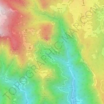 Busati Mori topographic map, elevation, terrain