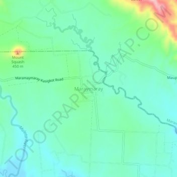Maraymaray topographic map, elevation, terrain