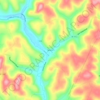 Tanoma topographic map, elevation, terrain