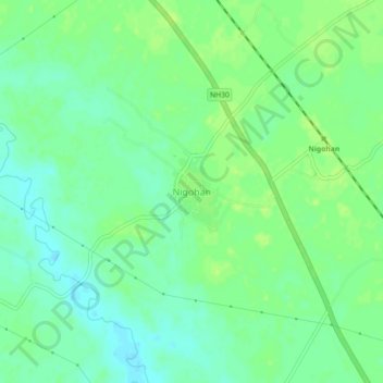Nigohan topographic map, elevation, terrain