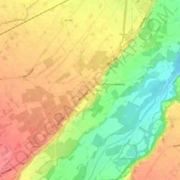 San Sebastiano topographic map, elevation, terrain