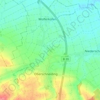 Siebenkofen topographic map, elevation, terrain