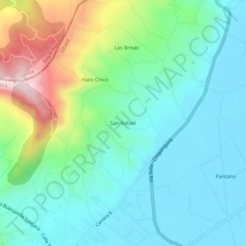 San Rafael topographic map, elevation, terrain