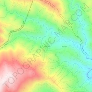 Gondiães topographic map, elevation, terrain