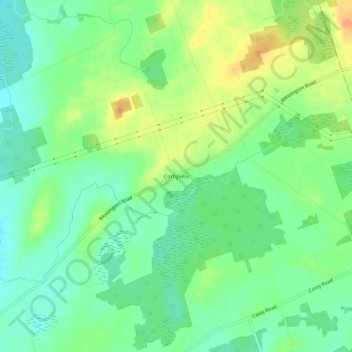 Corbyville topographic map, elevation, terrain