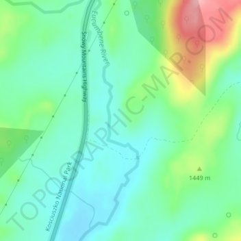 Six Mile Diggings topographic map, elevation, terrain