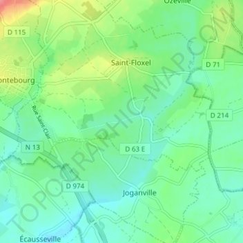 La Ruetterie topographic map, elevation, terrain