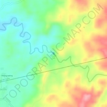 Situbo Falls topographic map, elevation, terrain