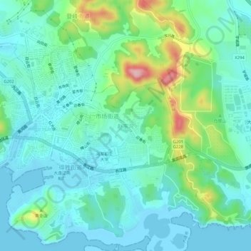 赵家沟 topographic map, elevation, terrain