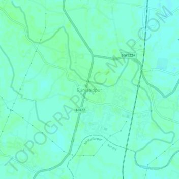 Runisaidpur topographic map, elevation, terrain