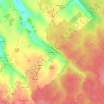 La Guinant topographic map, elevation, terrain