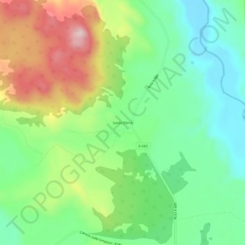 Santa Elena topographic map, elevation, terrain
