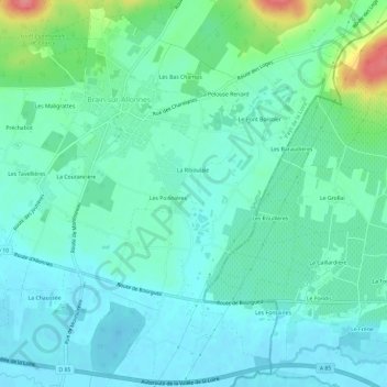 Le Patoi topographic map, elevation, terrain