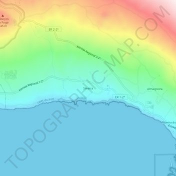 Silveira topographic map, elevation, terrain