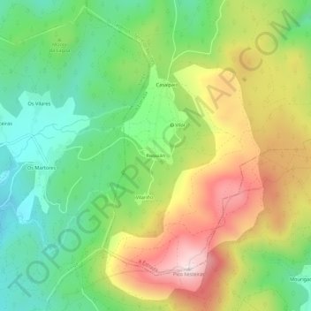 Requián topographic map, elevation, terrain