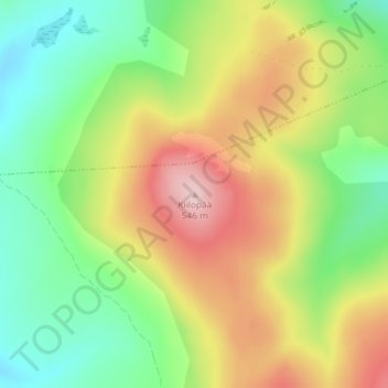 Kiilopää topographic map, elevation, terrain