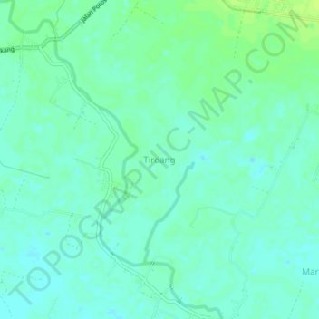 Tiroang topographic map, elevation, terrain
