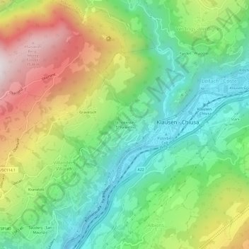 St. Valentin topographic map, elevation, terrain