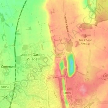 Yate Rocks topographic map, elevation, terrain