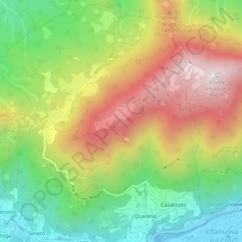 Selvapiana topographic map, elevation, terrain