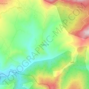Magoura topographic map, elevation, terrain