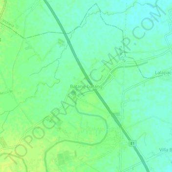 Batang-batang topographic map, elevation, terrain