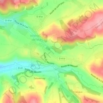 Valaise topographic map, elevation, terrain