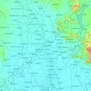 Ban Na Subdistrict Administrative Organization topographic map, elevation, terrain