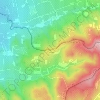 La Malle topographic map, elevation, terrain