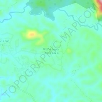 FELDA Lepar Utara 2 & 4 topographic map, elevation, terrain
