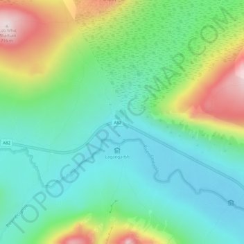 Altnafeadh topographic map, elevation, terrain