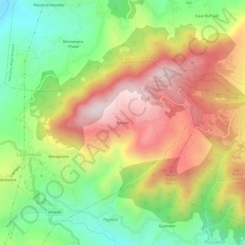 Rusino topographic map, elevation, terrain