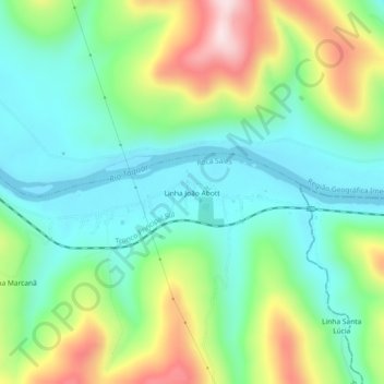Linha João Abott topographic map, elevation, terrain