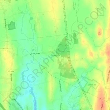 Hortonville topographic map, elevation, terrain