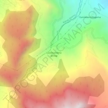 Loolecondera Group topographic map, elevation, terrain