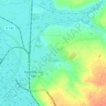 Nolette topographic map, elevation, terrain
