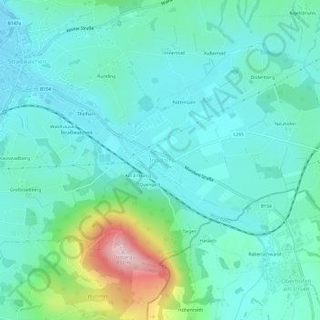 Irrsdorf topographic map, elevation, terrain