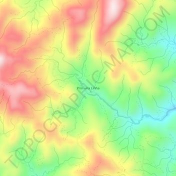 Primeira Linha topographic map, elevation, terrain
