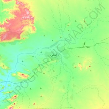 Zalingei topographic map, elevation, terrain