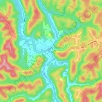 Creston topographic map, elevation, terrain