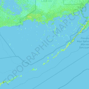 Panhandle Key topographic map, elevation, terrain