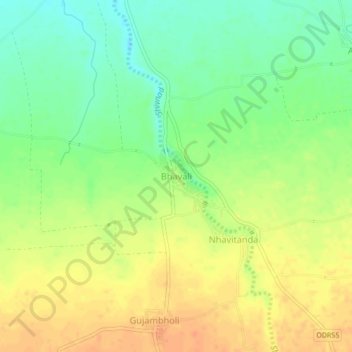 Bhavali topographic map, elevation, terrain