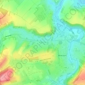 Braquemont topographic map, elevation, terrain