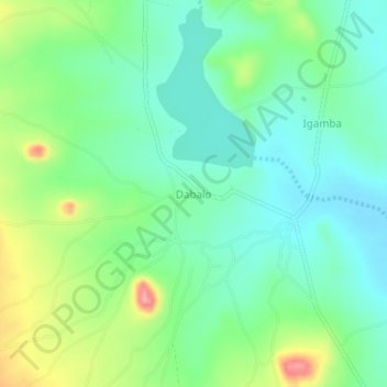 Dabalo topographic map, elevation, terrain
