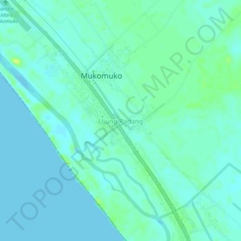 Ujung Padang topographic map, elevation, terrain