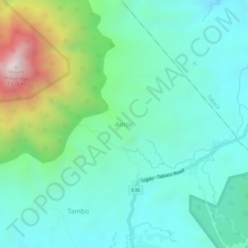 Amtic topographic map, elevation, terrain