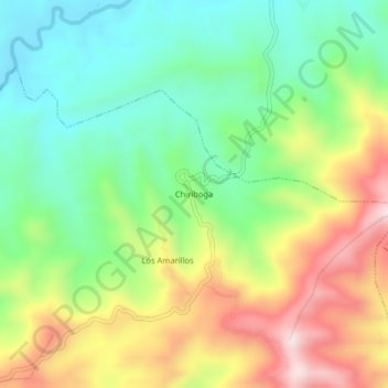 Chiriboga topographic map, elevation, terrain