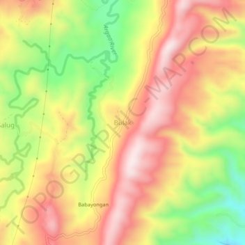 Bulak topographic map, elevation, terrain