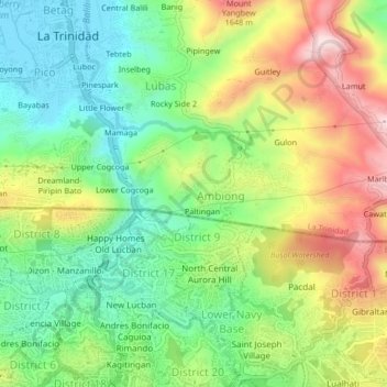 Parapad topographic map, elevation, terrain