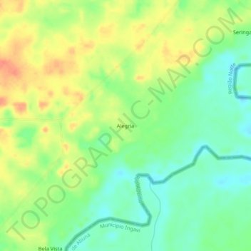 Alegria topographic map, elevation, terrain